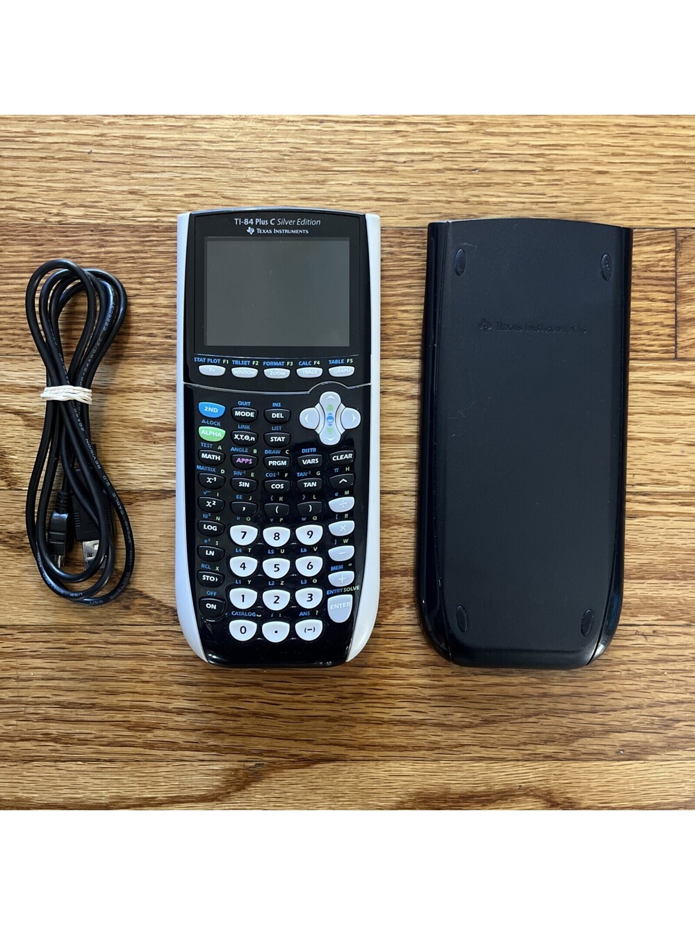 TI 84 Plus C Silver Edition Texas Instruments Graphing Calculator Cover Charger